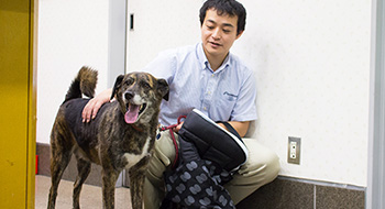受付にてお迎え